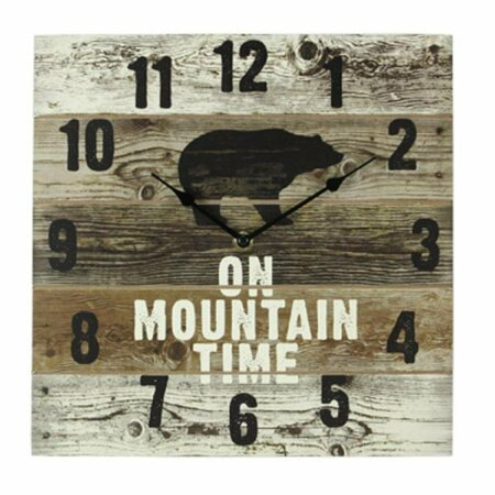 YOUNGS Wood Bear Wall Clock 17240